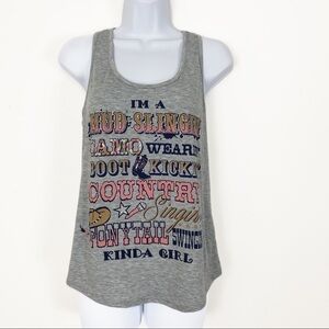 RANSOM Graphic Tank Top Cowboy Cowgirl Country Western Glitter